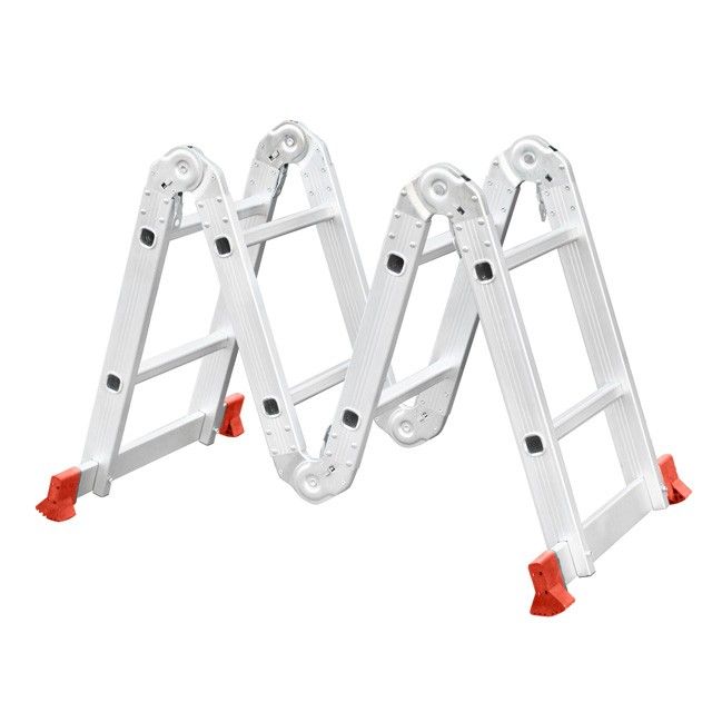 Лестница алюминиевая мультифункциональная трансформер 4*2 ступ. 2.38м INTERTOOL LT-0028