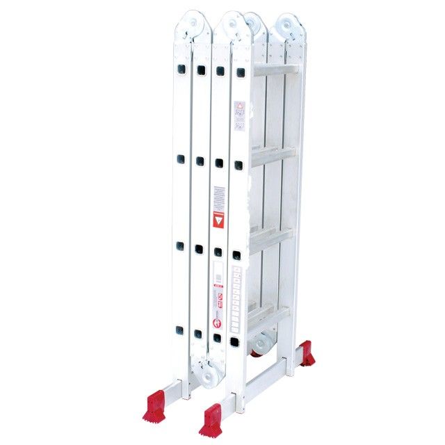 Лестница алюминиевая мультифункциональная трансформер 4*4 ступ., 4,7 м INTERTOOL LT-0029