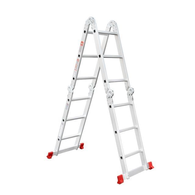 Лестница алюминиевая мультифункциональная трансформер 4*3 ступ., 3,70 м INTERTOOL LT-0030