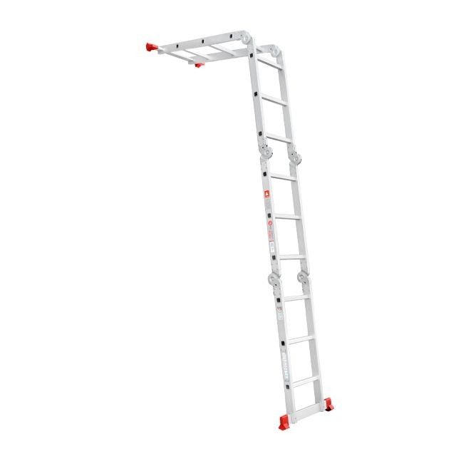 Лестница алюминиевая мультифункциональная трансформер 4*3 ступ., 3,70 м INTERTOOL LT-0030