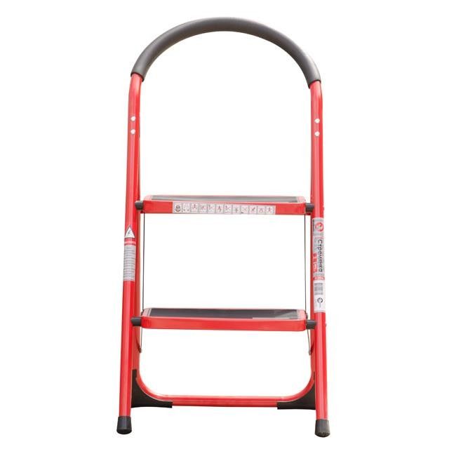 Стремянка 2 ступени 350*220мм высота 890мм, до верхней ступени 486мм INTERTOOL LT-0036