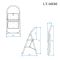Стремянка 2 ступени 350*220мм высота 890мм, до верхней ступени 486мм INTERTOOL LT-0036
