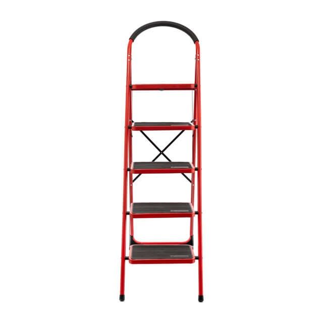 Стремянка 5 ступени 380*260мм высота 1617мм, до верхней ступени 1215мм INTERTOOL LT-0039