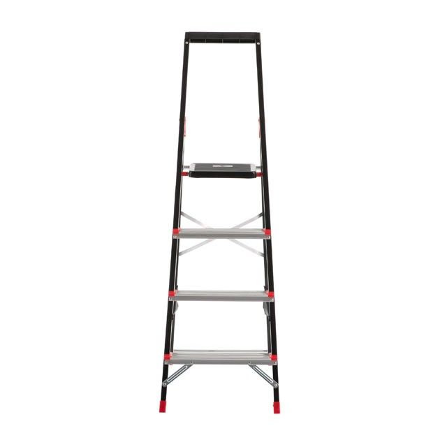 Стремянка 4 ступени, лоток для инвентаря, стальной профиль, высота верхней ступени 850мм, 433х821х1350мм, 150кг INTERTOOL LT-0054