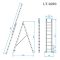 Лестница алюминиевая, 2-х секционная, универсальная, раскладная, 2*10 ступ., 4,8 м INTERTOOL LT-0210