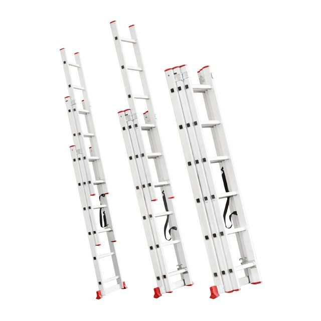 Лестница алюминиевая 3-х секционная универсальная раскладная, 3*6 ступ., 3,4 м INTERTOOL LT-0306
