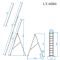 Лестница алюминиевая 3-х секционная универсальная раскладная 3*10 ступ. 6,77 м INTERTOOL LT-0310