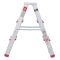 Стремянка алюминиевая двусторонняя 3 ступени, высота 668 мм INTERTOOL LT-1103