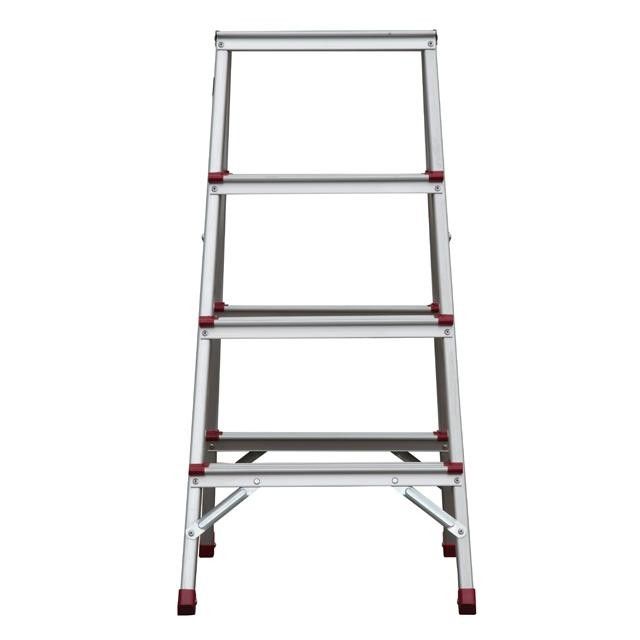 Стремянка алюминиевая двусторонняя 4 ступени, высота 876 мм INTERTOOL LT-1104