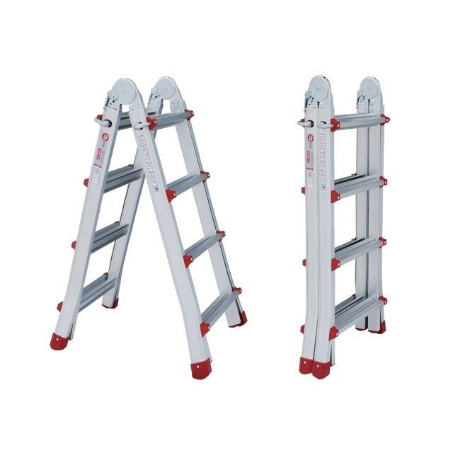 Лестница алюминиевая универсальная раскладная телескопическая 4*4 ступ. INTERTOOL LT-2044