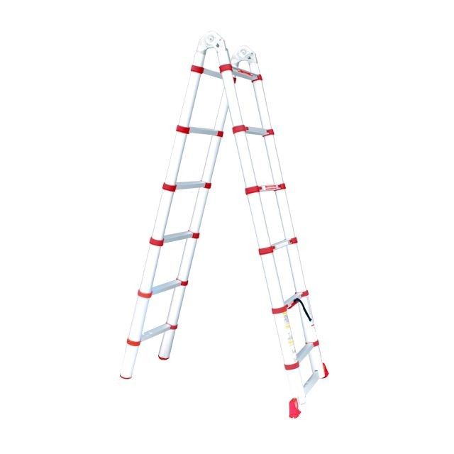 Лестница алюминиевая телескопическая раскладная универсальная, 12 ступ., 3,78 м INTERTOOL LT-3039