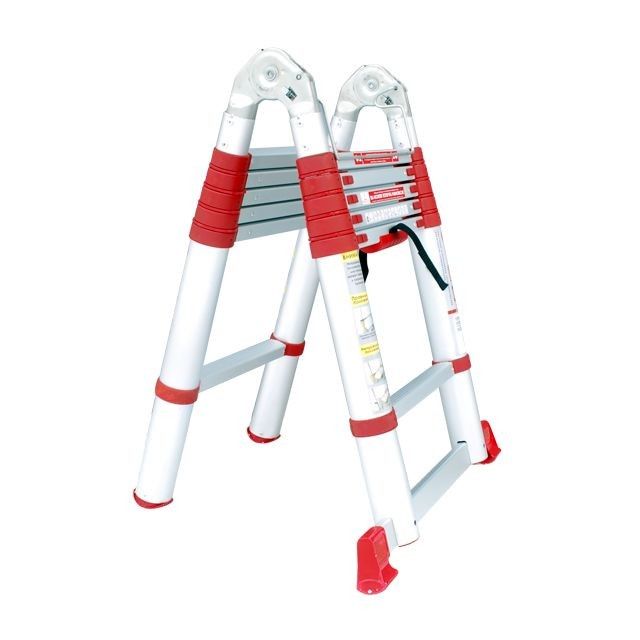 Лестница алюминиевая телескопическая раскладная универсальная, 12 ступ., 3,78 м INTERTOOL LT-3039