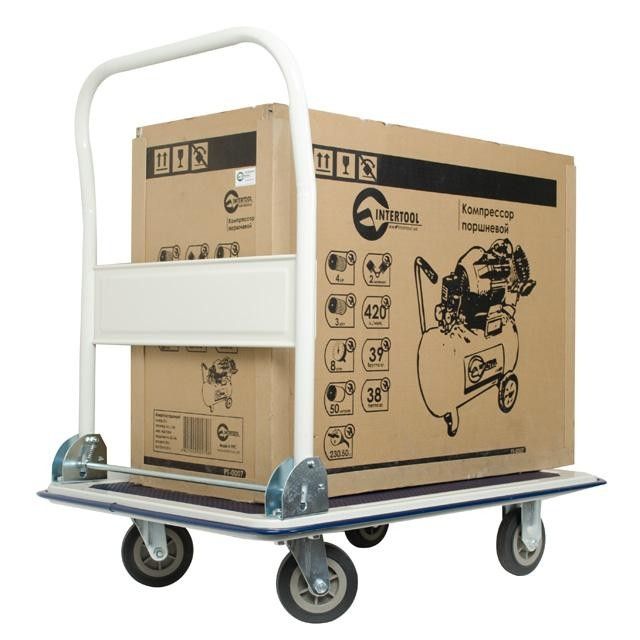 Тележка ручная четырехколесная до 250 кг, 910*610*870 мм INTERTOOL LT-9054