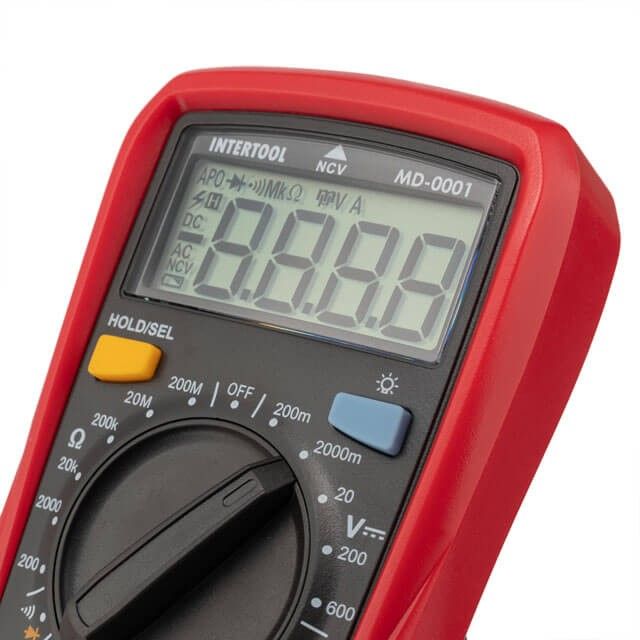 Мультиметр цифровой CAT II-300 В/ CAT I-600 В INTERTOOL MD-0001