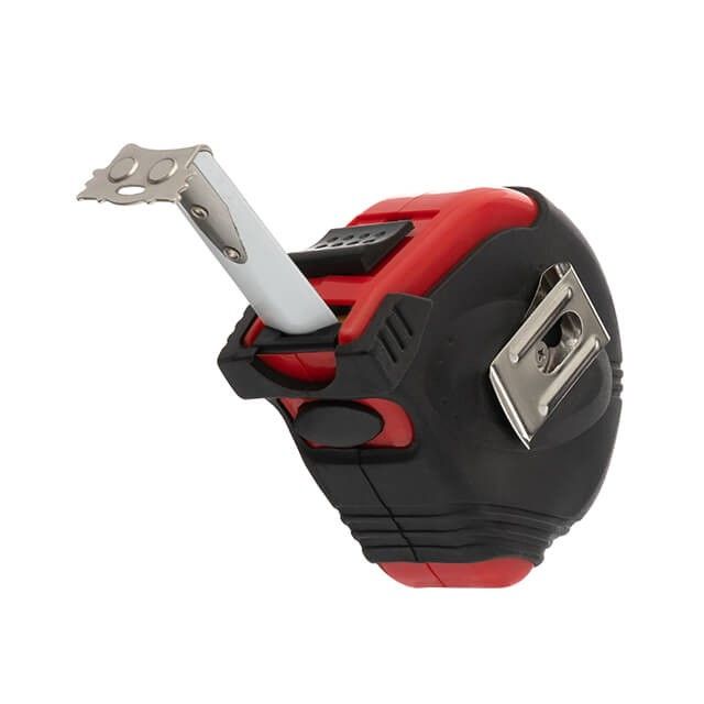 Рулетка с металлическим полотном 5 м, три стопора полотна INTERTOOL MT-0105