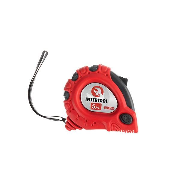 Рулетка с металлическим полотном 5 м "Супер Магнит", blister INTERTOOL MT-0305