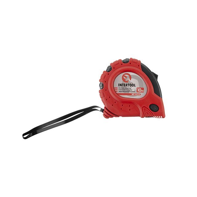 Рулетка с металлическим полотном 10 м "Супер Магнит", blister INTERTOOL MT-0310