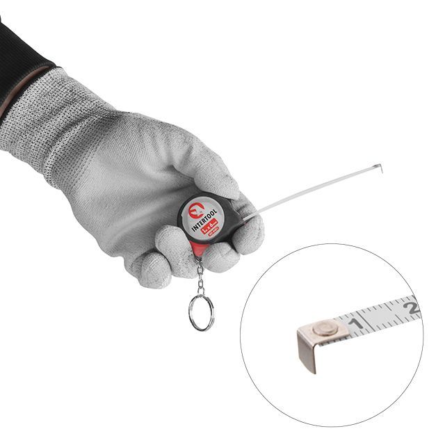 Рулетка с фиксатором, 1м INTERTOOL MT-0401