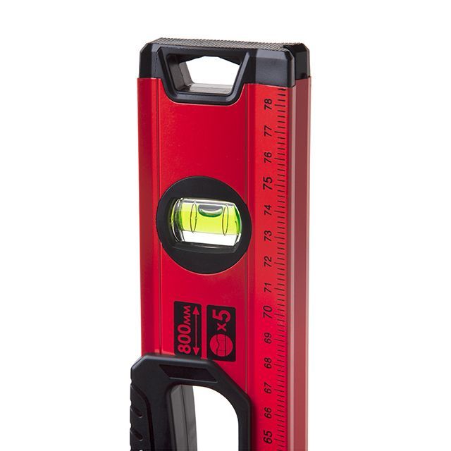 Уровень строительный 800 мм, 5 глазков INTERTOOL MT-1008