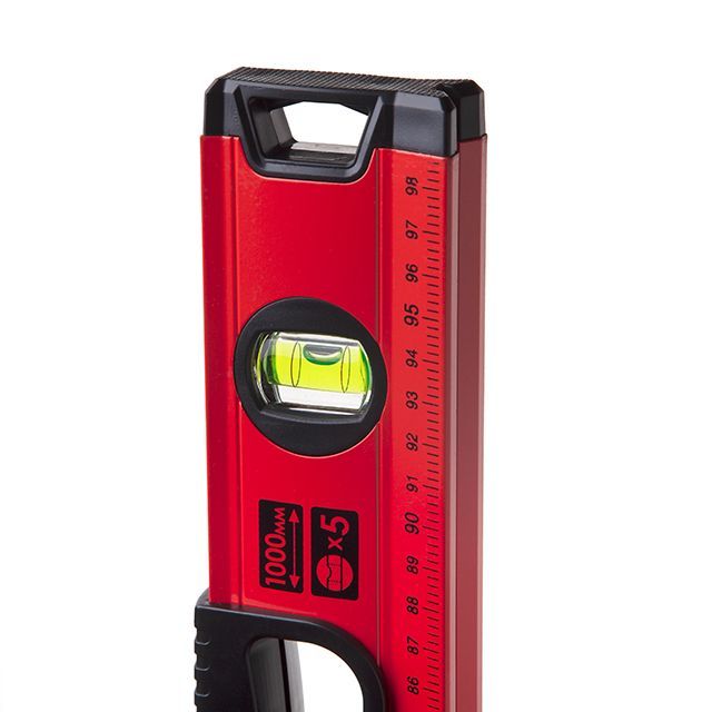 Уровень строительный 1000 мм, 5 глазков INTERTOOL MT-1010