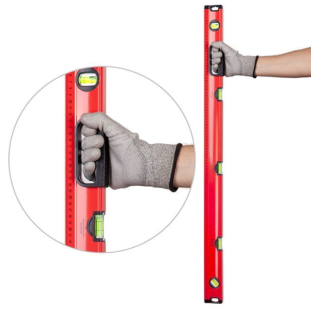 Уровень строительный 1000 мм, 5 глазков INTERTOOL MT-1010