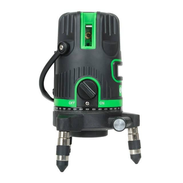 Уровень лазерный 5 лазерных головок, зеленый лазер, звуковая индикация. INTERTOOL MT-3008