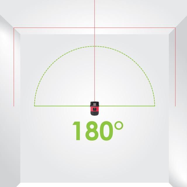 Уровень лазерный 180°, 2 лазерные головки INTERTOOL MT-3051