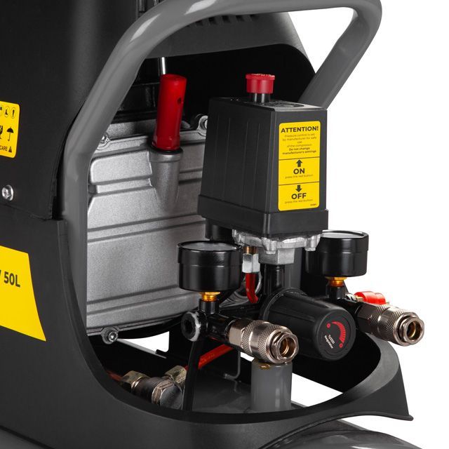 Компрессор 50 л, 1500 Вт, 220 В, 8 атм, 206 л/хв. INTERTOOL PT-0003
