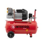 Компрессор 50 л, 4 HP, 3 кВт, 220 В, 10 атм, 420 л/хв., 2 циліндри INTERTOOL PT-0007