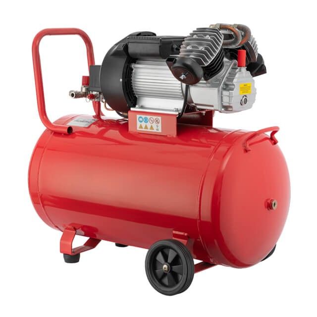 Компрессор 100 л, 3 кВт, 220 В, 10 атм, 420 л/мин, 2 цилиндра INTERTOOL PT-0008