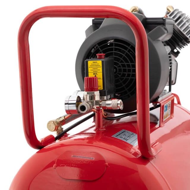 Компрессор 100 л, 3 кВт, 220 В, 10 атм, 420 л/хв., 2 циліндри INTERTOOL PT-0008