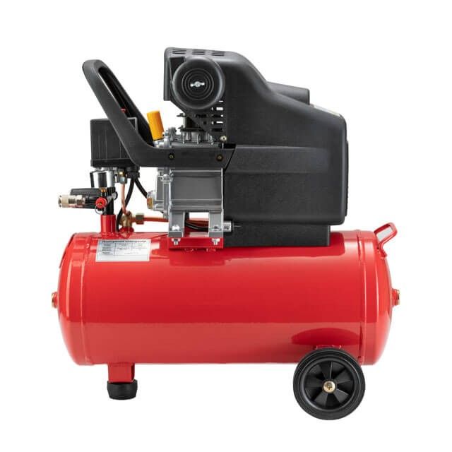 Компрессор 24 л, 1.5 кВт, 220 В, 8 атм, 206 л/мин. INTERTOOL PT-0009