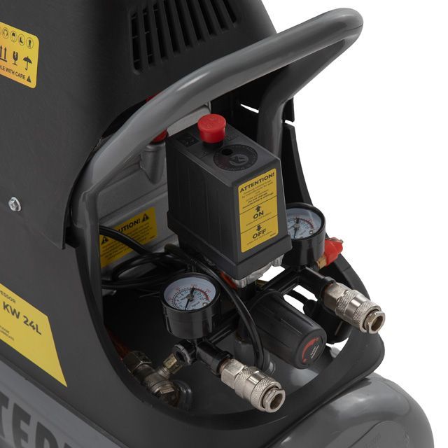 Компрессор 24 л, 1.5 кВт, 220 В, 8 атм, 206 л/хв. INTERTOOL PT-0009