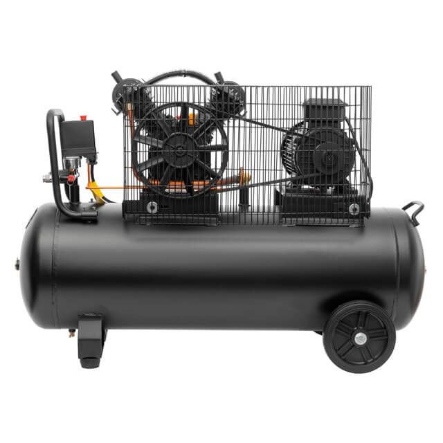 Компрессор 100 л, 3 кВт, 380 В, 10 атм, 500 л/мин, 2 цилиндра INTERTOOL PT-0013