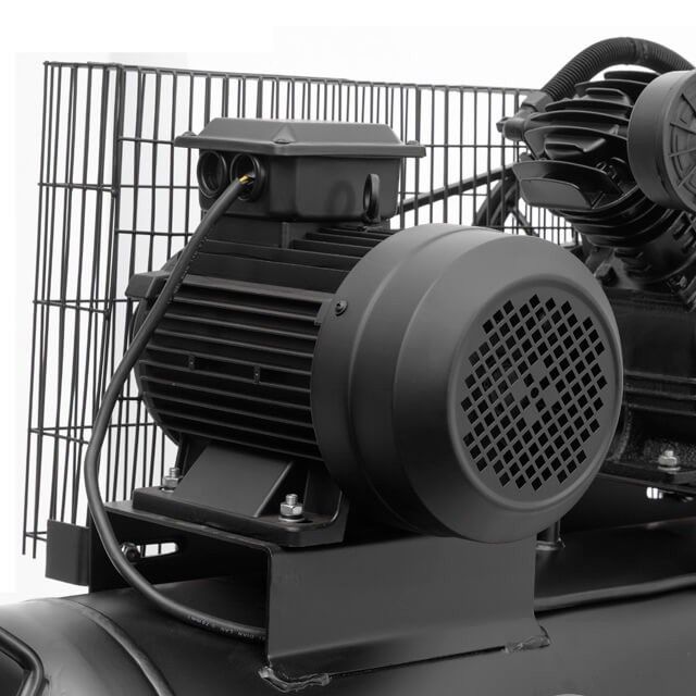 Компрессор 100 л, 3 кВт, 380 В, 10 атм, 500 л/мин, 2 цилиндра INTERTOOL PT-0013