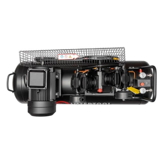 Компрессор 100 л, 3 кВт, 380 В, 10 атм, 500 л/мин, 2 цилиндра INTERTOOL PT-0013