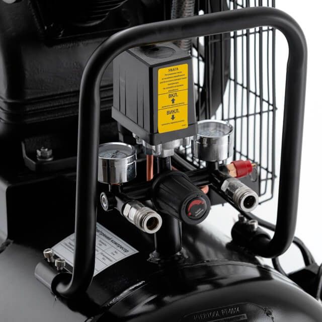 Компрессор 100 л, 3 кВт, 220 В, 10 атм, 500 л/мин, 2 цилиндра, STORM INTERTOOL PT-0014