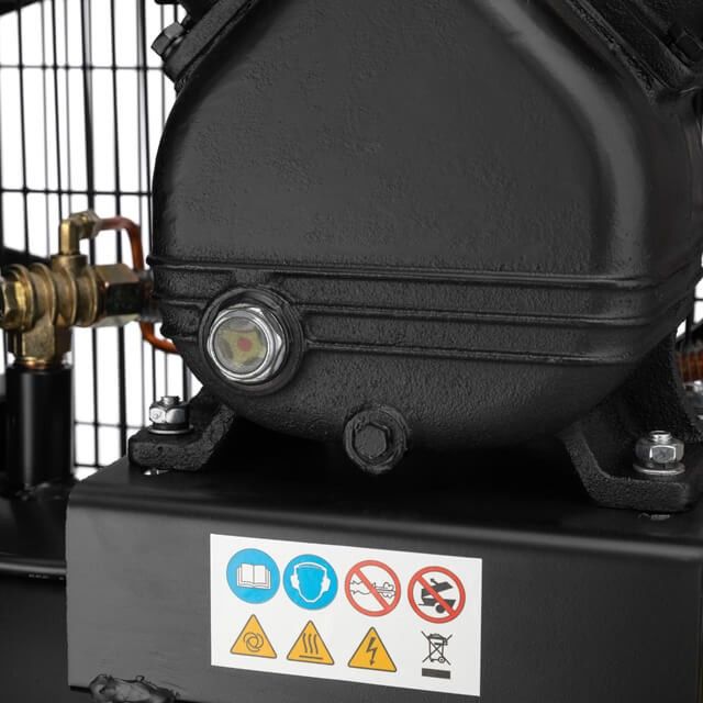 Компрессор STORM, 50 л, 3 кВт, 220 В, 10 атм, 500 л/мин, 2 цилиндра INTERTOOL PT-0016