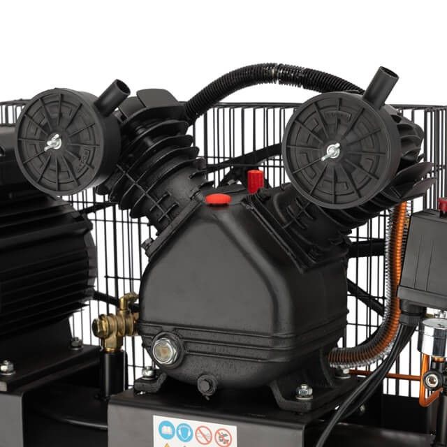 Компрессор STORM, 50 л, 3 кВт, 220 В, 10 атм, 500 л/мин, 2 цилиндра INTERTOOL PT-0016