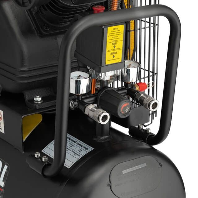 Компрессор STORM, 50 л, 3 кВт, 220 В, 10 атм, 500 л/мин, 2 цилиндра INTERTOOL PT-0016