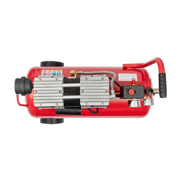 Компрессор 24 л, 0.75 кВт, 220 В, 8 атм, 145 л/мин, 1400 об/мин, малошумный, безмасляный, 2 цилиндра INTERTOOL PT-0022