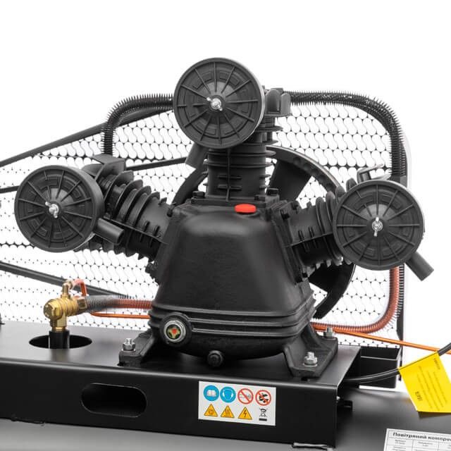 Компрессор 100 л, 4 кВт, 380 В, 10 атм, 600 л/мин. 3 цилиндра STORM INTERTOOL PT-0036