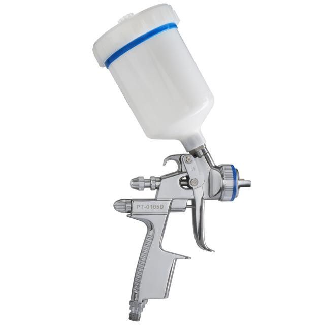 Краскопульт пневматический HVLP II Digital профессиональный, форсунка 1.3 мм, верхний пластиковый бачок 600 мл, 2 бар INTERTOOL PT-0105D