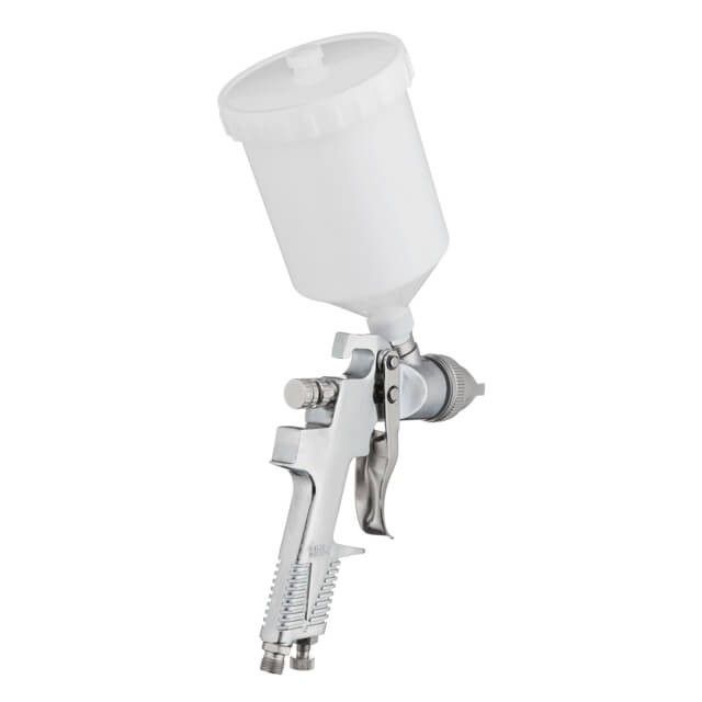 Краскопульт пневматический HVLP, форсунка 1,3 мм, верхний пластиковый бачок 600 мл, 3 бар INTERTOOL PT-0106