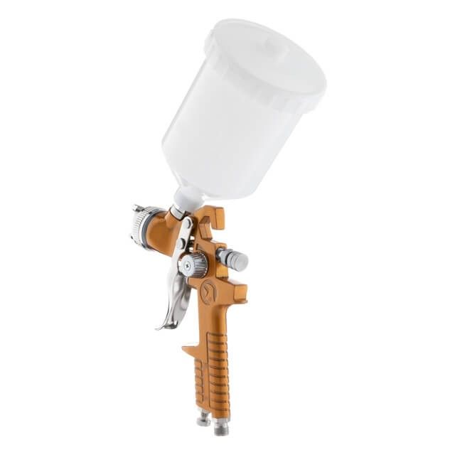 Краскопульт пневматический HVLP, форсунка 1,5 мм, верхний пластиковый бачок 600 мл, 3 бар INTERTOOL PT-0110