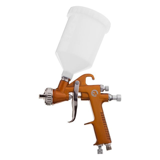 Краскопульт пневматический HP, форсунка 1,5 мм, верхний пластиковый бачок 600 мл, 5 бар INTERTOOL PT-0113