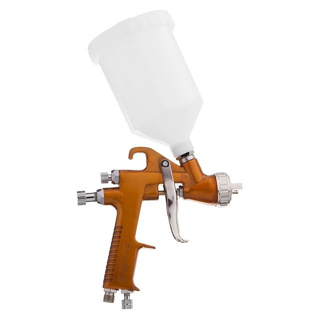 Краскопульт пневматический HP, форсунка 1,5 мм, верхний пластиковый бачок 600 мл, 5 бар INTERTOOL PT-0113