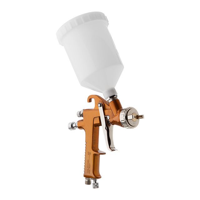 Краскопульт пневматический HP, форсунка 1,5 мм, верхний пластиковый бачок 600 мл, 5 бар INTERTOOL PT-0113