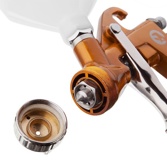 Краскопульт пневматический HP, форсунка 1,5 мм, верхний пластиковый бачок 600 мл, 5 бар INTERTOOL PT-0113