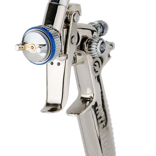 Краскопульт пневматический HVLP II MINI профессиональный, форсунка 0,8 мм, верхний пластиковый бачок 250 мл, 2-2,5 бар INTERTOOL PT-0128